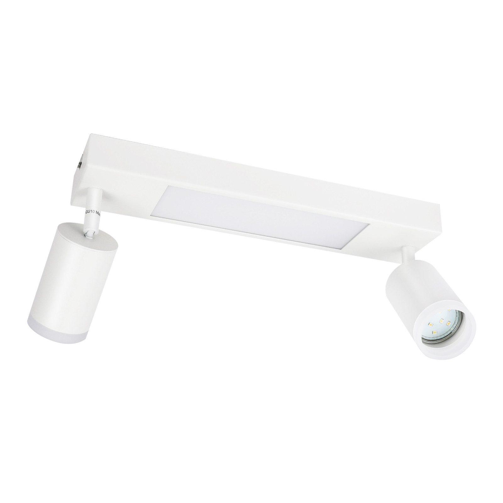 DECKENSTRAHLER Bielefeld 2-flammig 34/8/16.9 cm - Weiß, Metall (34/8/16.9cm) - Nettlife