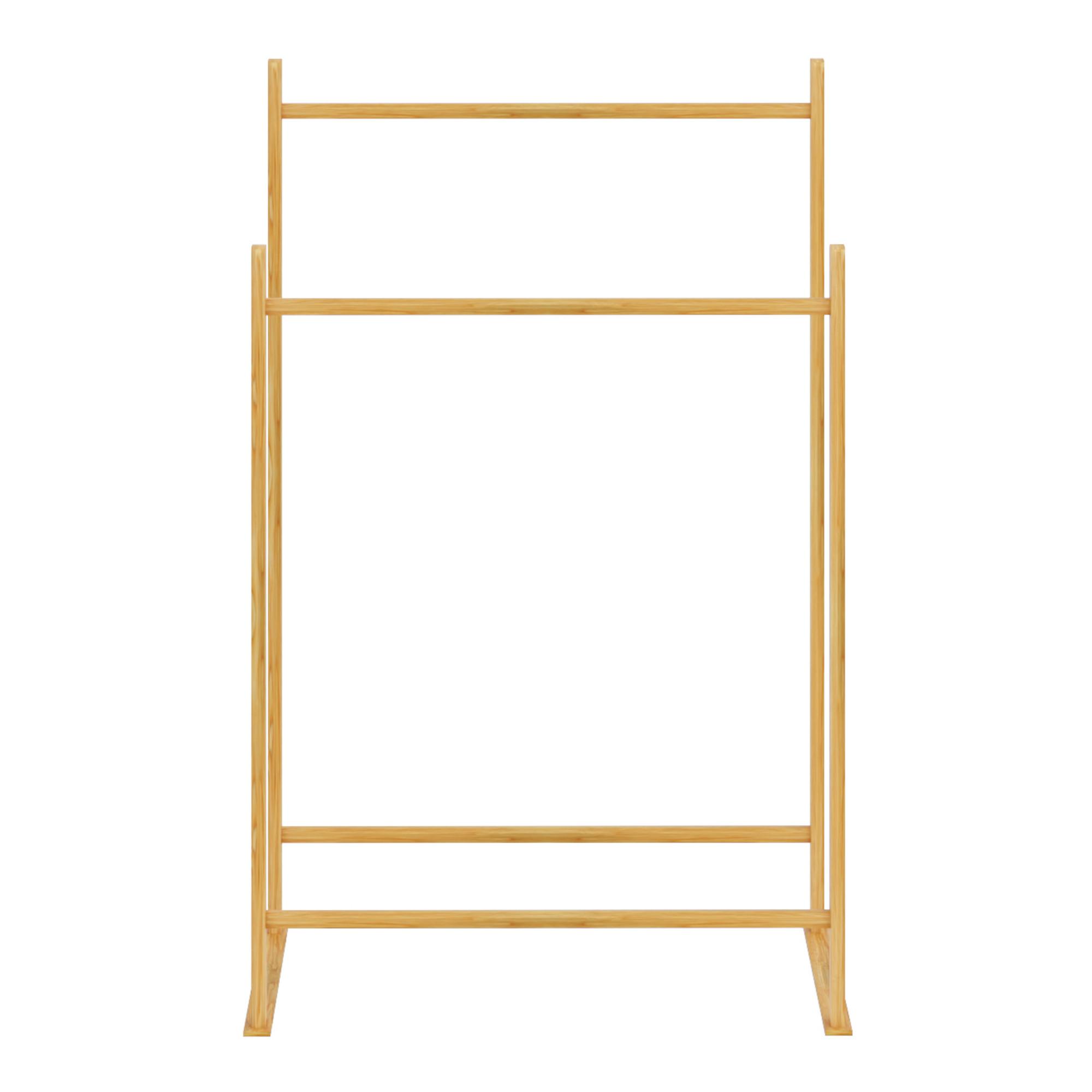 GARDEROBENSTÄNDER Mariehamn - Kieferfarben, Holz (80/122/50cm) - [en.casa]