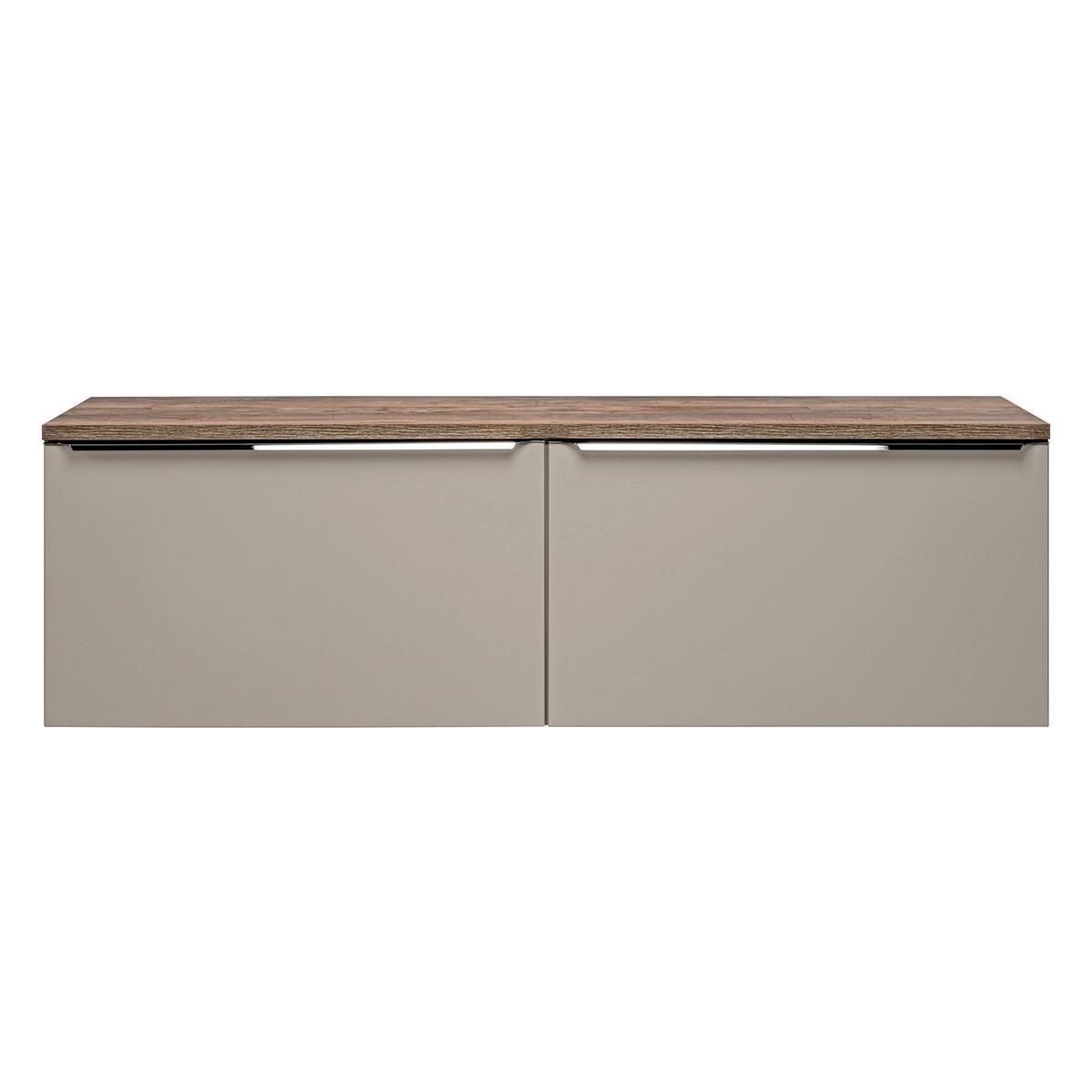 WASCHTISCHUNTERSCHRANK 160cm Éros Taupe - Taupe, Holzwerkstoff (160/48/46cm) - Petits-meubles