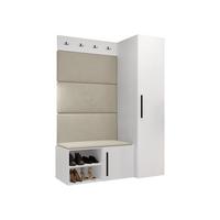 GARDEROBEN-SET Medi II - Beige/Schwarz, Holzwerkstoff/Kunststoff (40/191/50cm) - MIRJAN24