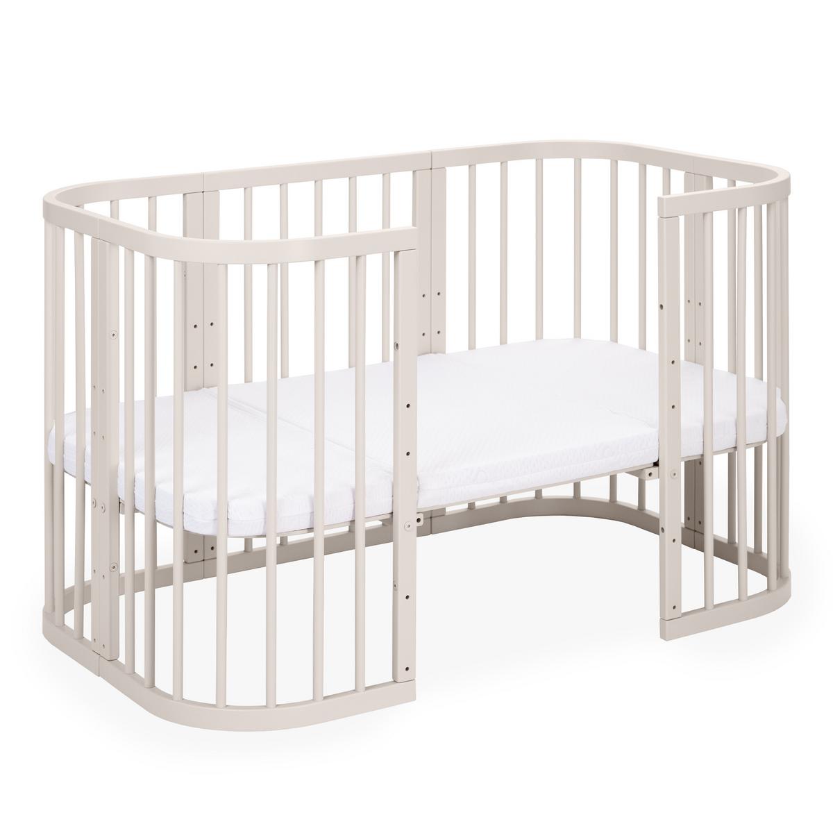 BABYBETT Kaschmir, 7in1 mit Matratze - Kaschmir, Holz/Textil (73/124cm) - waldin