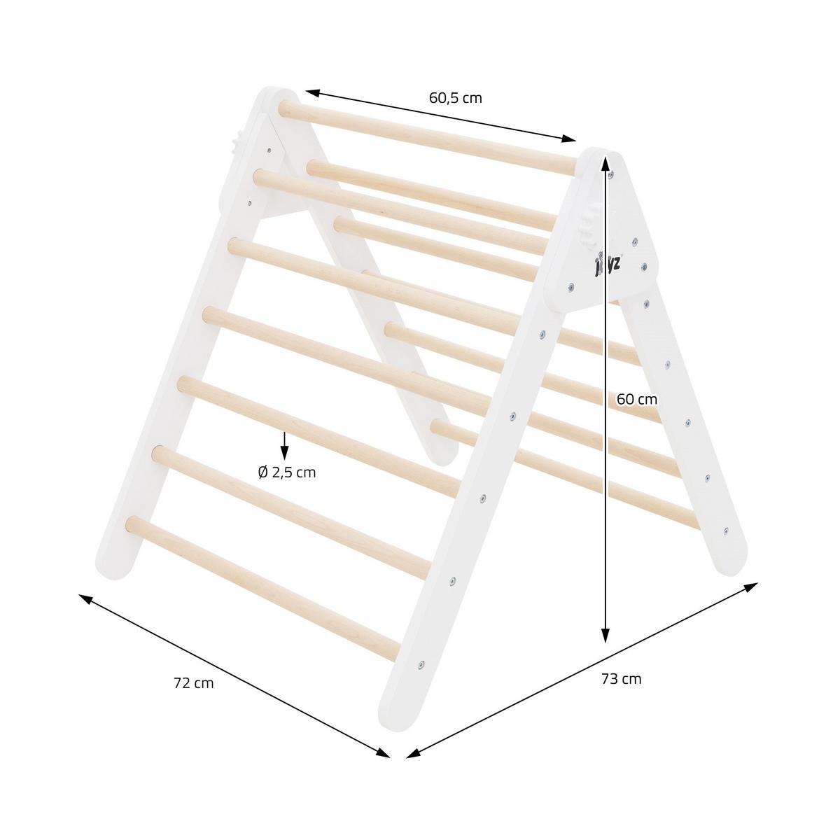 KLETTERDREIECK Weiß - Weiß, Holz (72/60/73cm) - Joyz