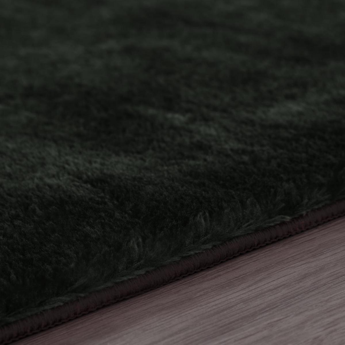 KURZFLORTEPPICH, einfarbig, Schwarz, 140 x 200 cm - Schwarz, Textil (140/200cm) - KADIMA DESIGN