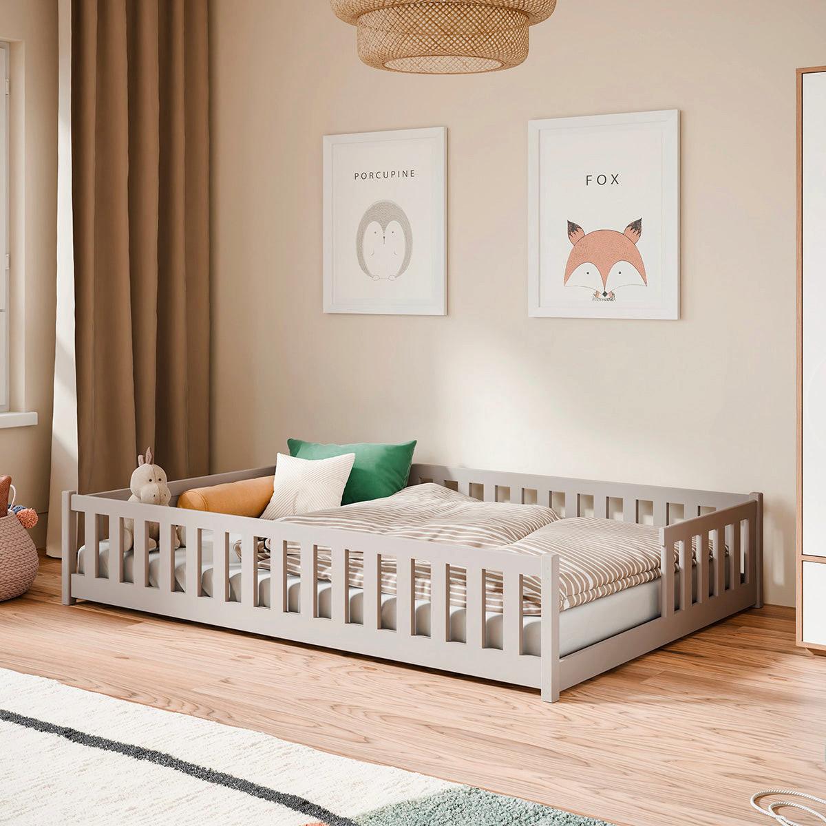 BETT 140/200 Théa Kaschmir - Beige, Holz (140/200cm) - Petits-meubles