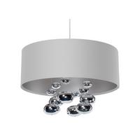 HÄNGELEUCHTE Grau 40/96 cm - Silberfarben/Grau, Kunststoff (40/1/96cm) - ONZENO