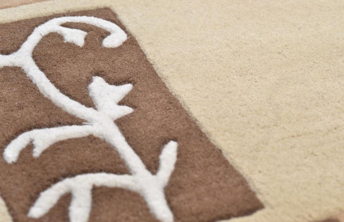 HANDTUFTTEPPICH Hawai 60x90 cm - Beige, Textil (60/90cm) - THEKO