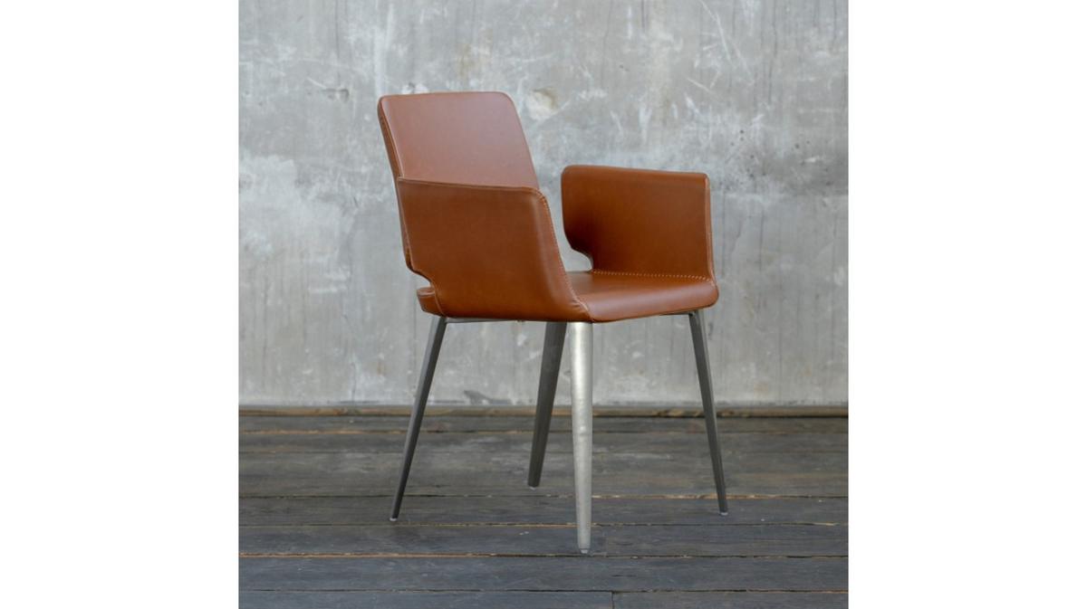 STUHL HAMA Braun Kunstleder - Braun, Leder (56/82/55cm) - KAWOLA
