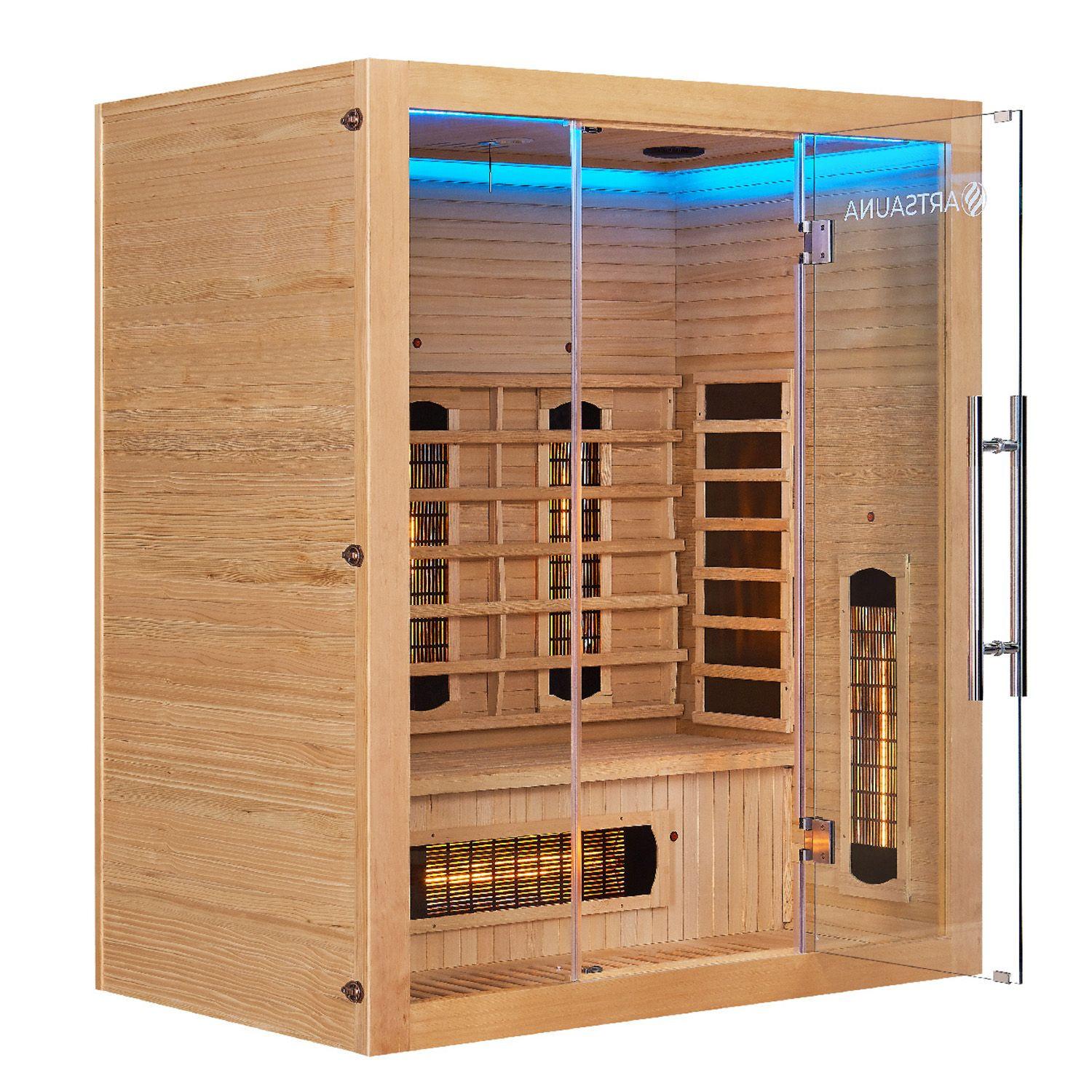 INFRAROTKABINE Kiruna160 mit Dual Technologie - Naturfarben, Holz (160/190/105cm) - Artsauna