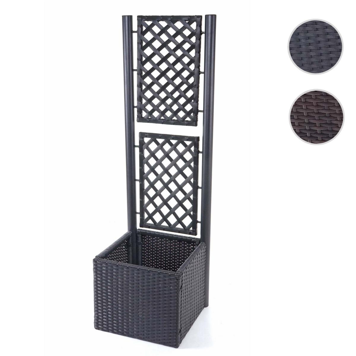 POLY-RATTAN RANKGITTER Anthrazit - Anthrazit, Kunststoff (43/142/43cm) - MCW