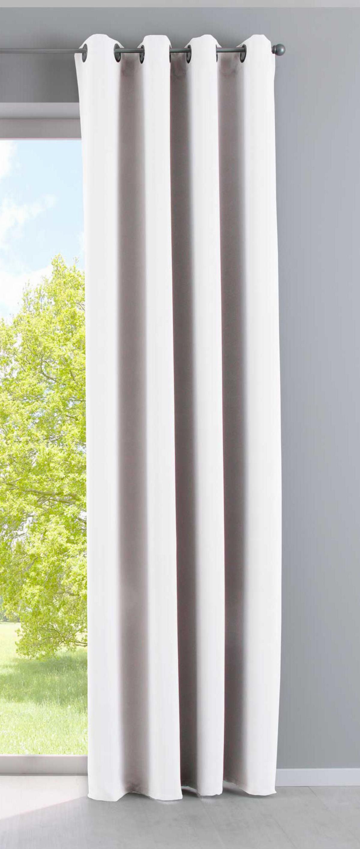 VORHANG »NEW YORK« HxB 225x140 cm Weiß - Weiß, Textil (140/225cm) - Gardinenbox