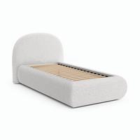 POLSTERBETT Motti 90x200, Einzelbett mit Bettkasten, ohne Matratze, Creme - Creme, Holzwerkstoff (90/200cm) - Beautysofa