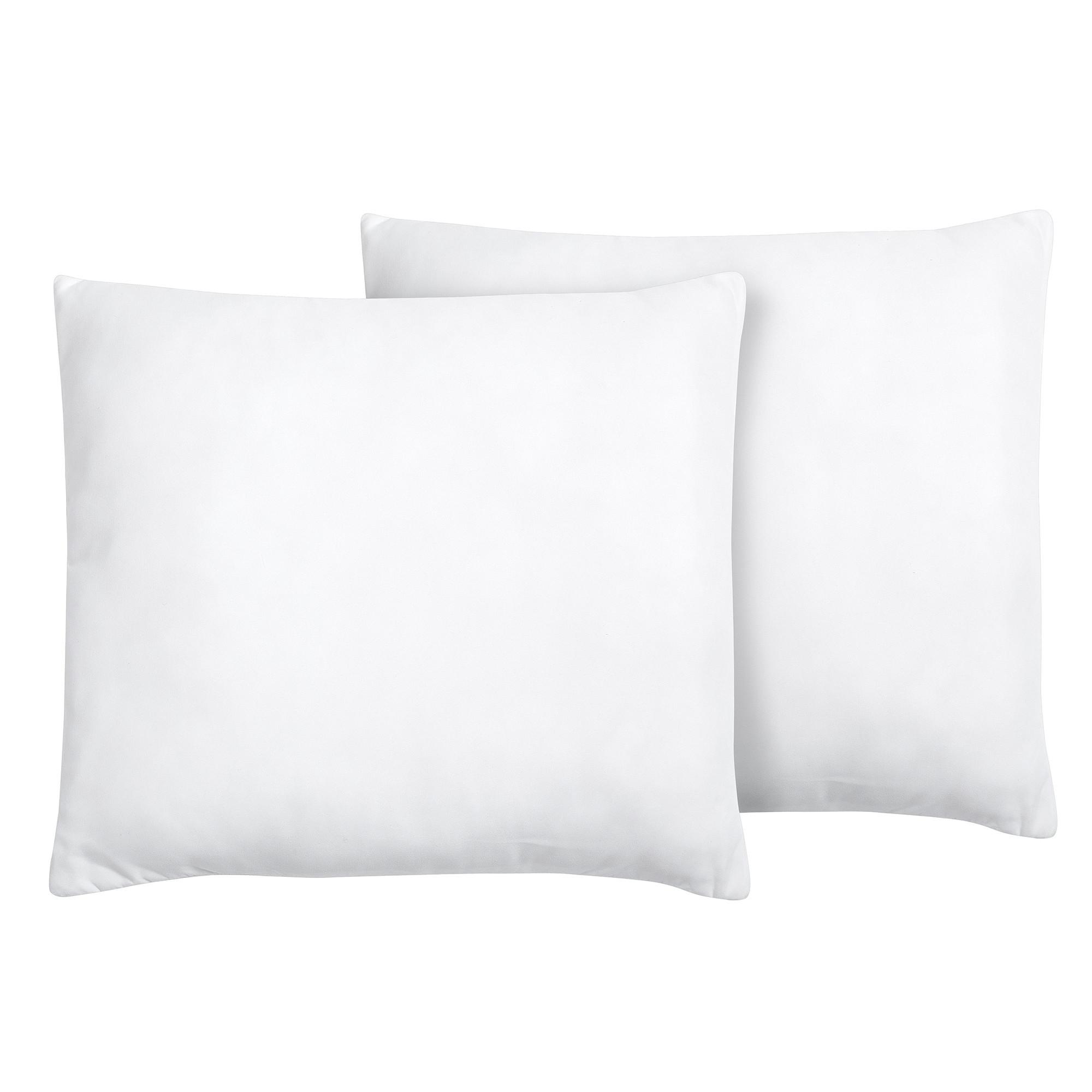 KOPFKISSEN 2er-Set Weiß 80/80 cm Errigal - Weiß, Textil (80/80cm) - Beliani