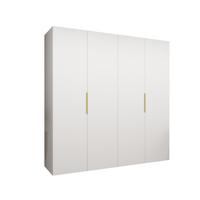 DREHTÜRENSCHRANK 202/200/52 4-türig - Goldfarben/Weiß, Holz (200/202/52cm) - MÖBEL KRYSPOL