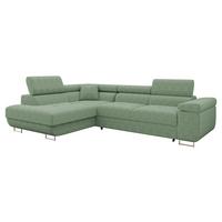 ECKSOFA Torezio Cord, Seite: Links - Grün, Holz/Textil (274/203cm) - MIRJAN24