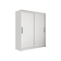 SCHWEBETÜRENSCHRANK Westa I - Silberfarben/Weiß, Holzwerkstoff/Metall (150/200/58cm) - MIRJAN24