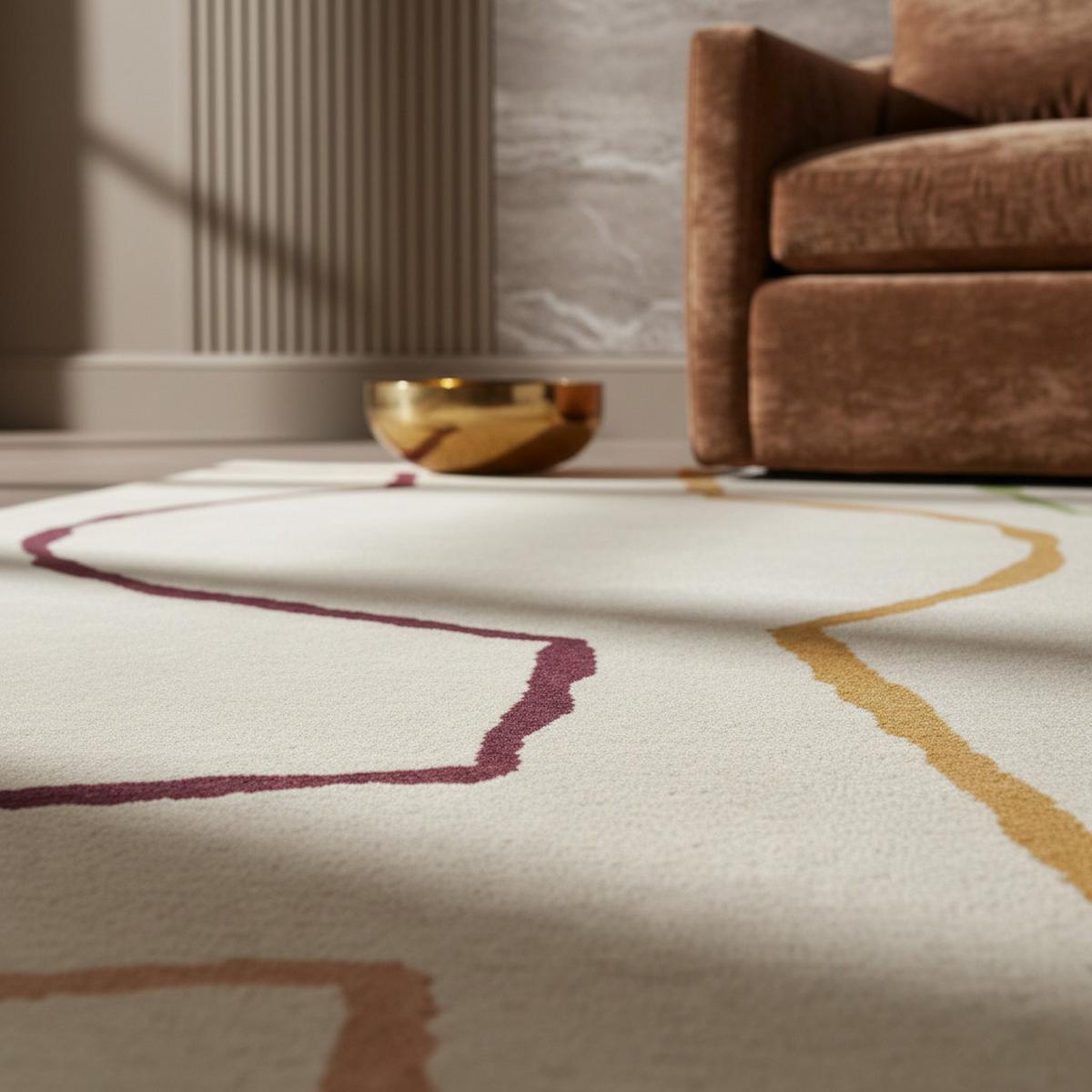 WOLLTEPPICH ELAN-Omont, geometrisch-abstrakt, Beige, 200 x 290 cm - Beige, Textil (200/290cm) - KADIMA DESIGN
