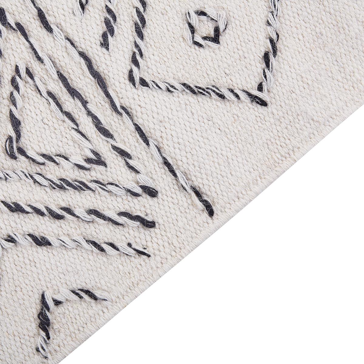 KURZFLOR-TEPPICH Alkent 200/140 cm - Weiß, Textil (140/200cm) - Beliani
