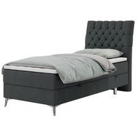 BOXBETT MILEN 90/200 Dunkelgrau Struktur - H3 - Rechts Seite - Dunkelgrau, Holz/Textil (90/200cm) - MKS