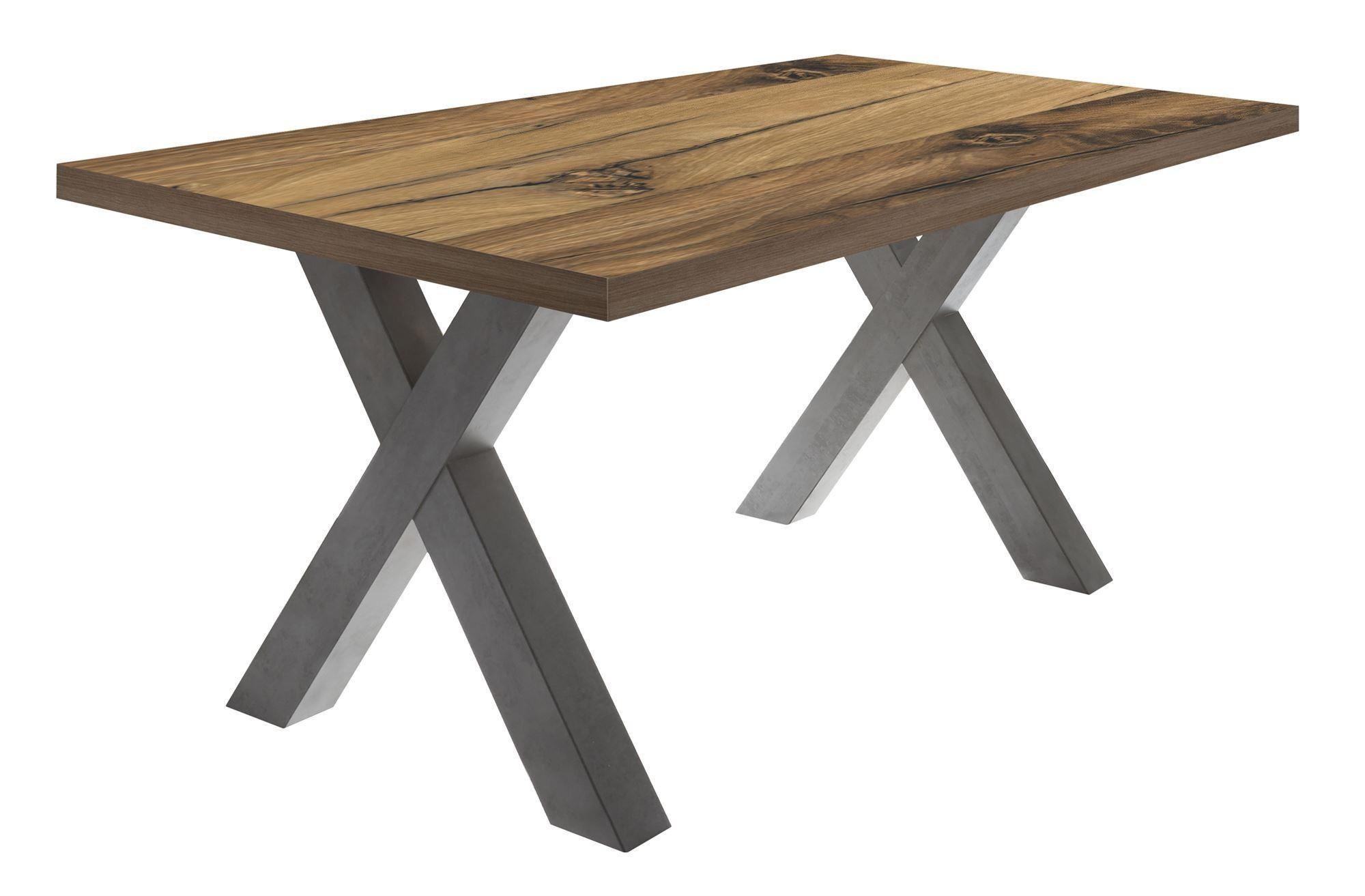 ESSZIMMERTISCH Eike 4 180 x 90 x 75 Esstisch Graphit/Plankeneiche - Dunkelbraun, Holz (180/90/75cm) - 58aufmkessel