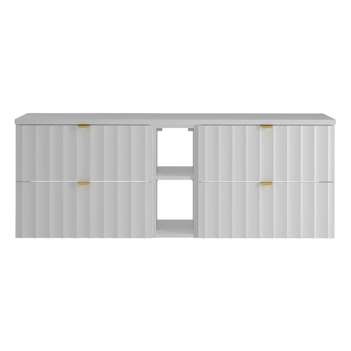 WASCHTISCHUNTERSCHRANK 140.6cm Lexa Weiß - Weiß, Holzwerkstoff (140.6/52.2/46.5cm) - Petits-meubles