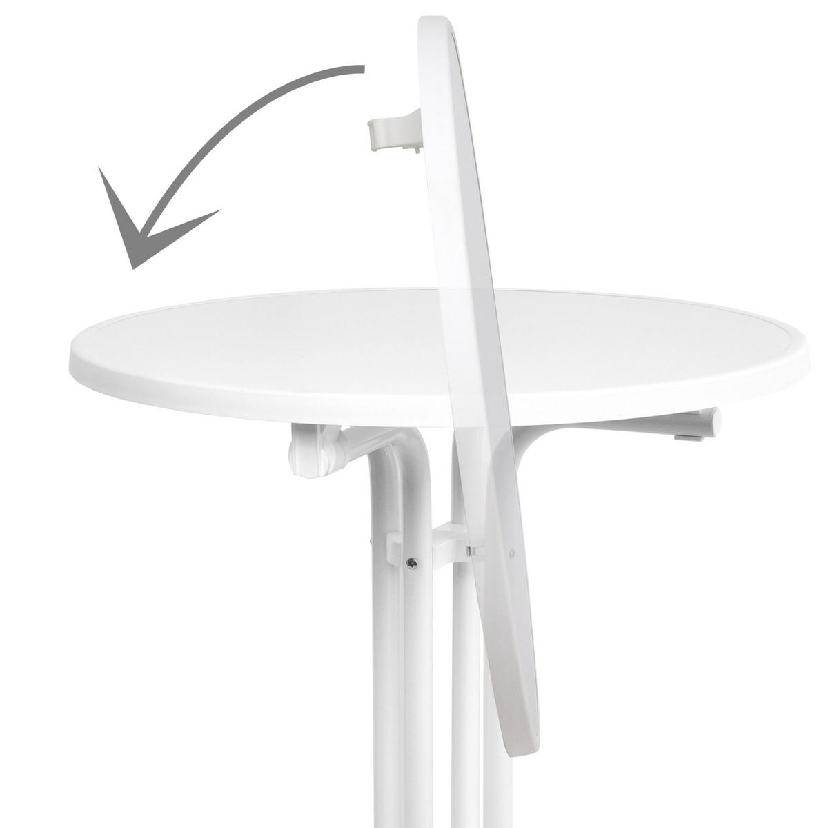 BISTROTISCH Bistroni 60/70cm Weiß - Weiß, Metall (60/60/70cm) - Beautissu 