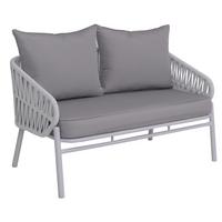 GARTENBANK Hellgrau - Hellgrau, Metall (116/83/65cm) - MCW