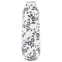 BLUMENVASE Steinzeug weiß Mulai - Weiß, Keramik (35cm) - Beliani