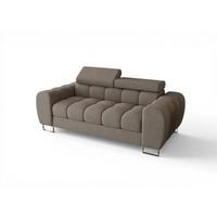 SOFA 2-sitzer Bastien In Stoff Moly - Grau, Holzwerkstoff/Textil (195/95/97cm) - Fun Möbel