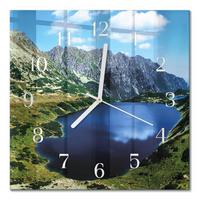 WANDUHR aus Glas 30x30 cm - Morskie Oko - Blau, Glas (30/30/0.4cm) - TULUP