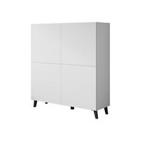 HIGHBOARD Phuket 120 - Schwarz/Weiß, Holzwerkstoff/Kunststoff (120/130/39cm) - MIRJAN24