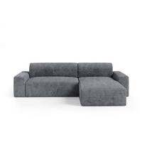 ECKSOFA Fabio 3 Sitzplätze Grau - Grau, Holz (300/185cm) - Petits-meubles
