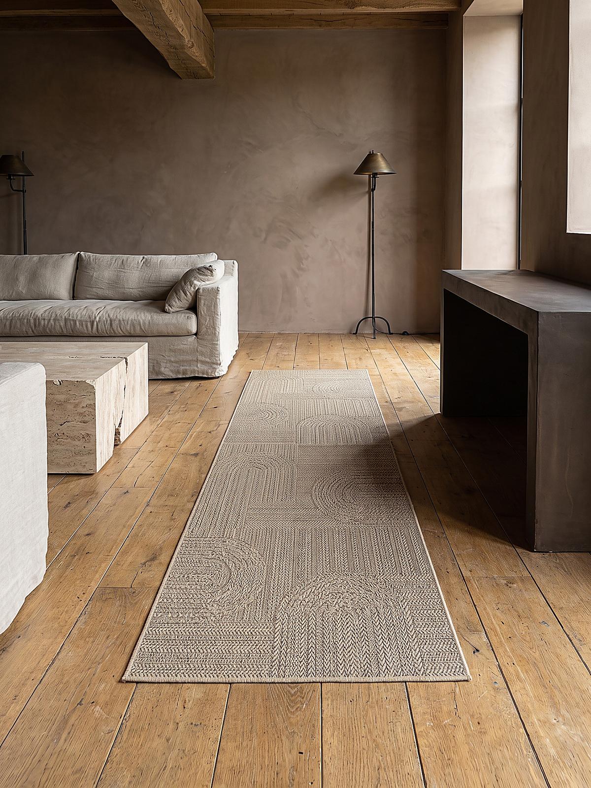 TEPPICHLÄUFER Geometrisch CORDEV Polypropylen Natur 80 x 250 cm - Beige, Textil (80/250cm) - KADIMA DESIGN
