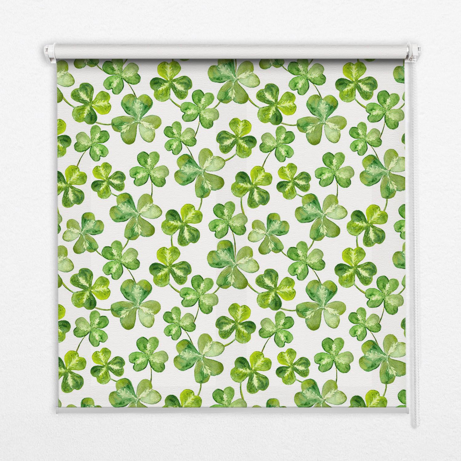 INNENROLLO - Fensterrollo - Rollo - 60x40 cm - Glücksklee - Grün, Kunststoff (60/140/0.5cm) - TULUP