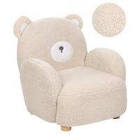 KINDERSESSEL Teddybär Bouclé Beige Boo - Beige, Textil (58/56/62cm) - Beliani