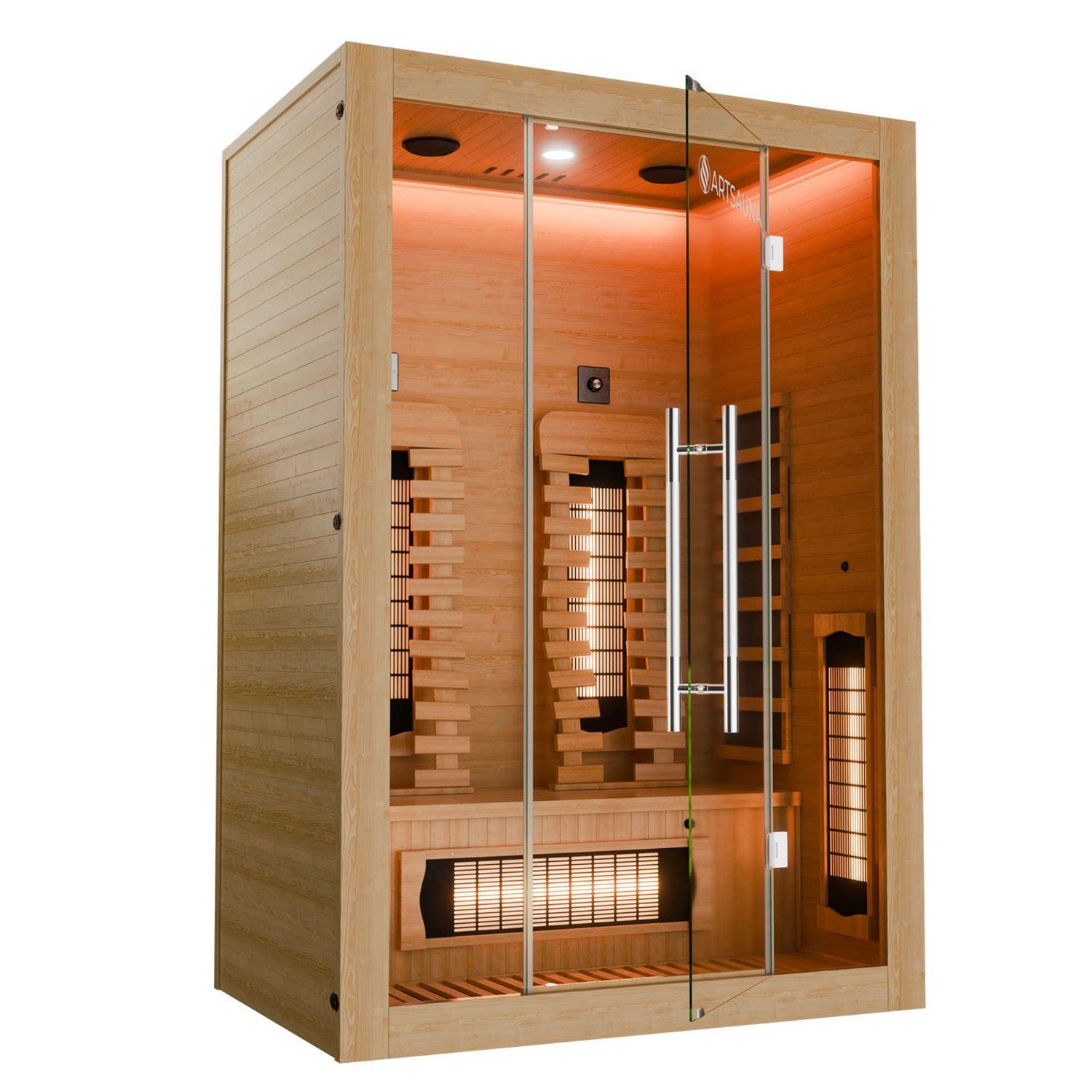 INFRAROTKABINE Kiruna130 Premium mit Dual Technologie - Naturfarben, Holz (130/190/105cm) - Artsauna