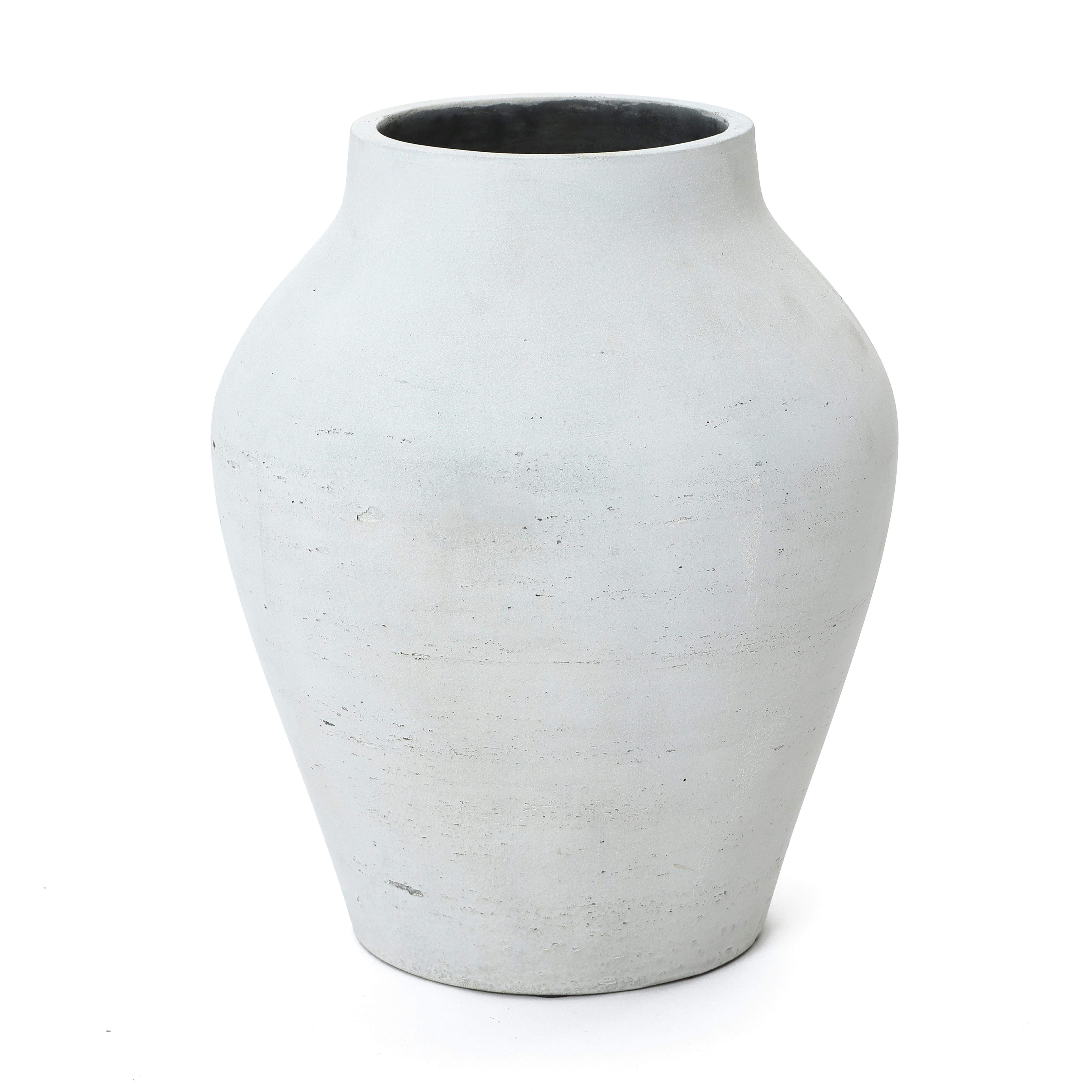 VASE Alba, 34 cm Hoch - Weiß, Naturmaterialien (34cm) - Hometopia