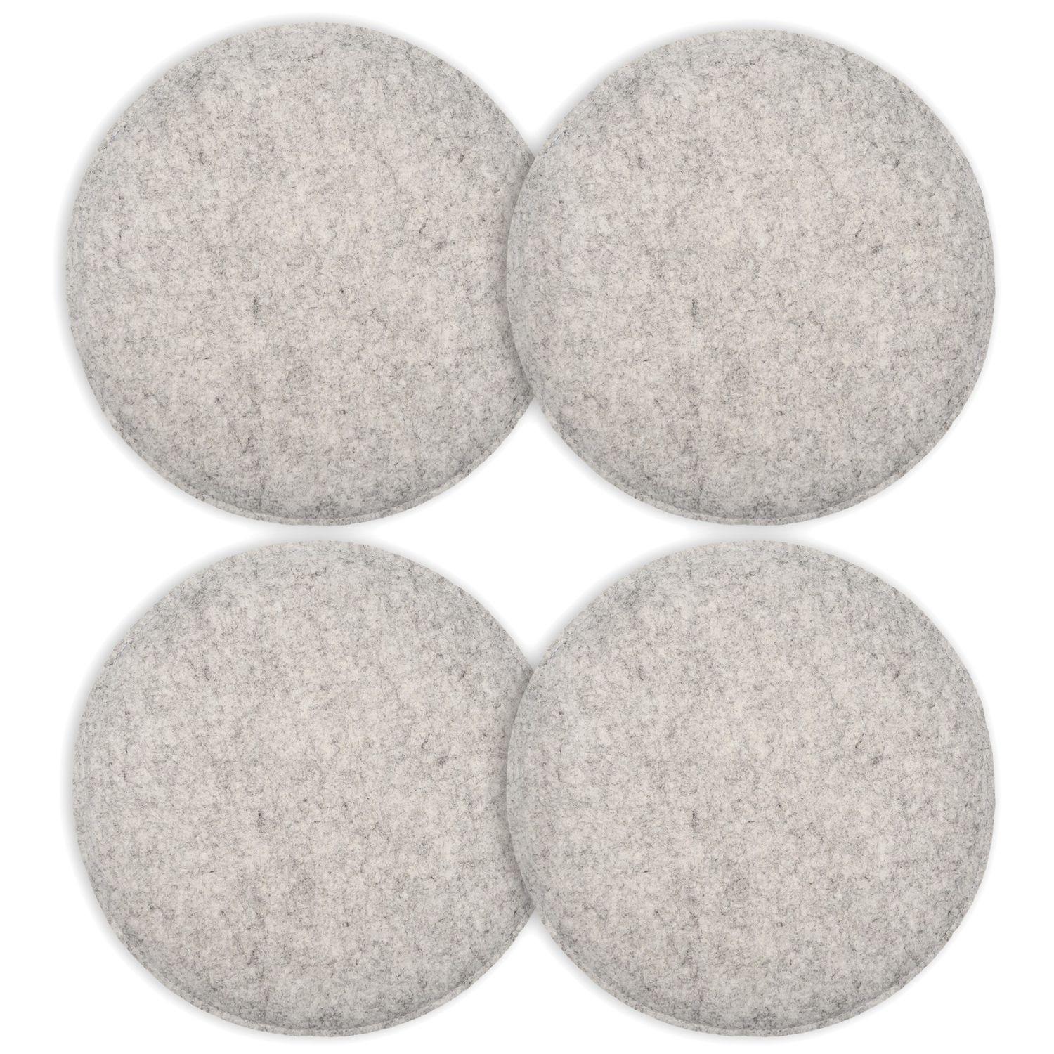 SITZKISSEN (4er Set) - Grau, Textil (34/34/31.5cm) - Intirilife
