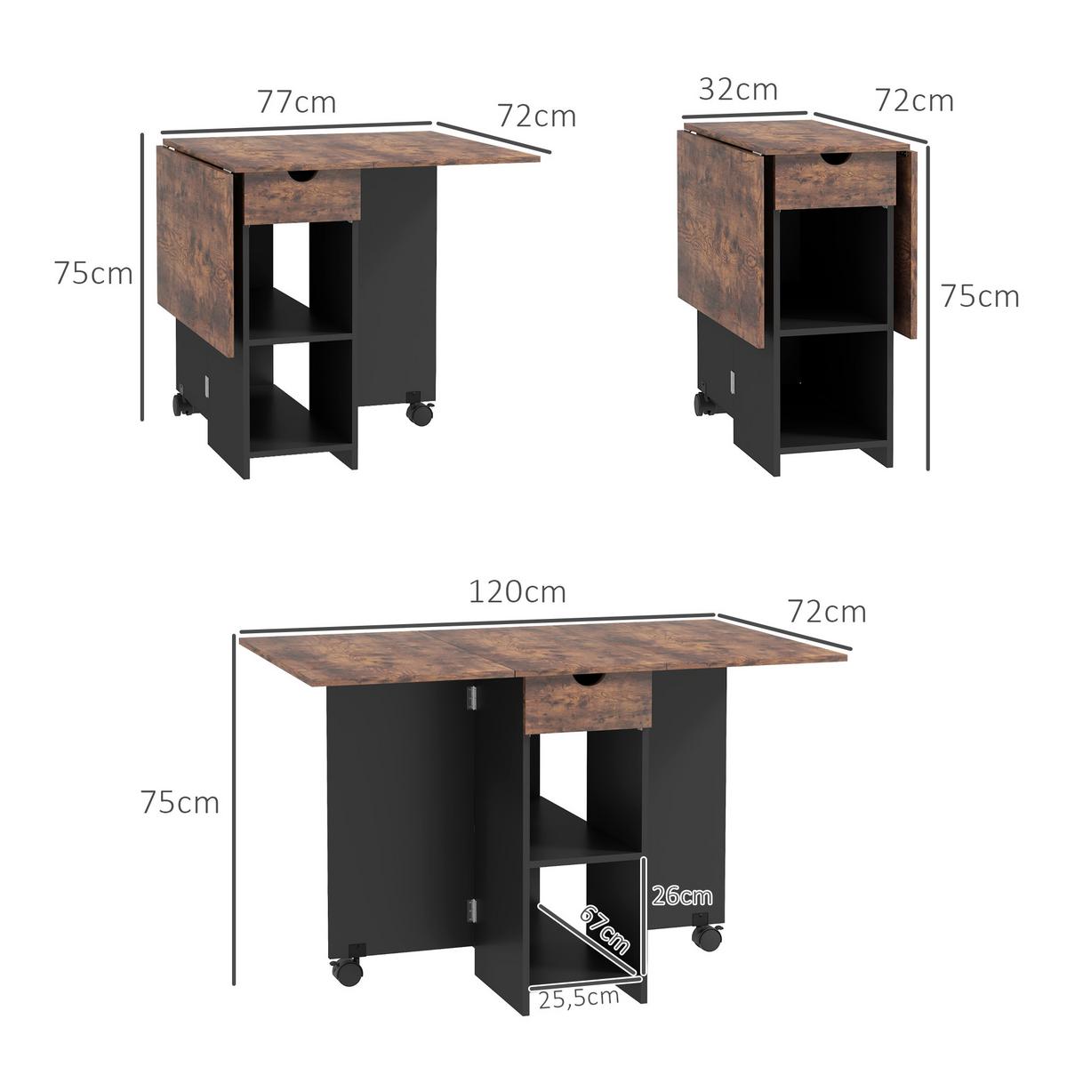 ESSTISCH Qylvin 120/72/75 cm - Braun, Holz (120/72/75cm) - ZMH