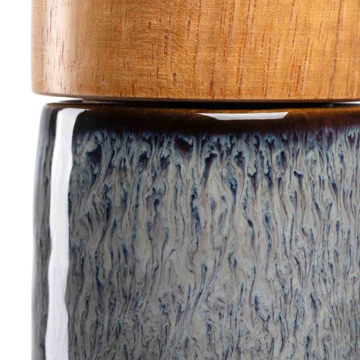 GEWÜRZMÜHLE MATERA anthrazit 17 cm - Anthrazit, Keramik/Holz (5.3/17.3/5.3cm) - Leonardo Living