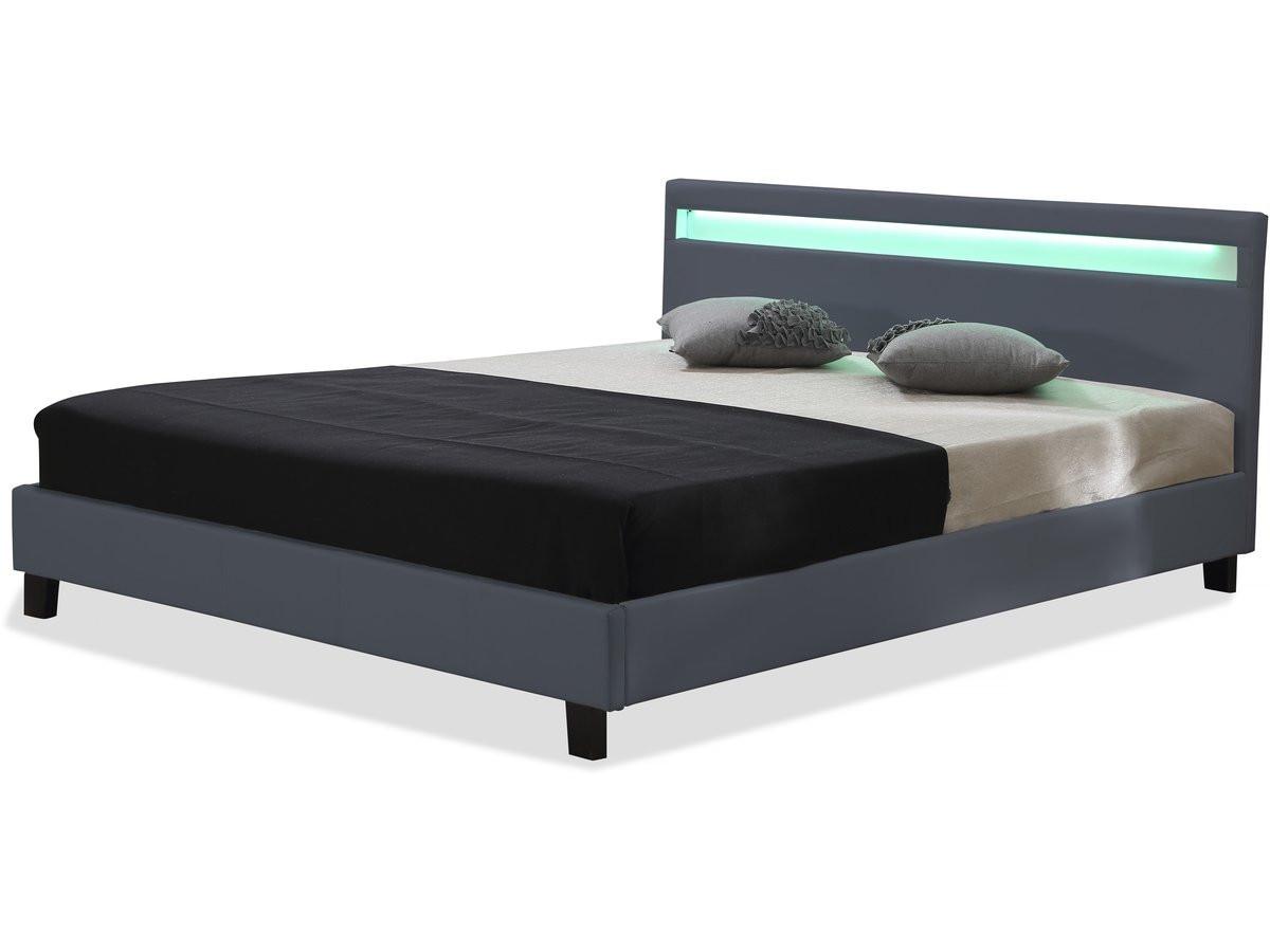 BETT maria Grau - Grau, Textil (190/140cm) - Habitat Garten