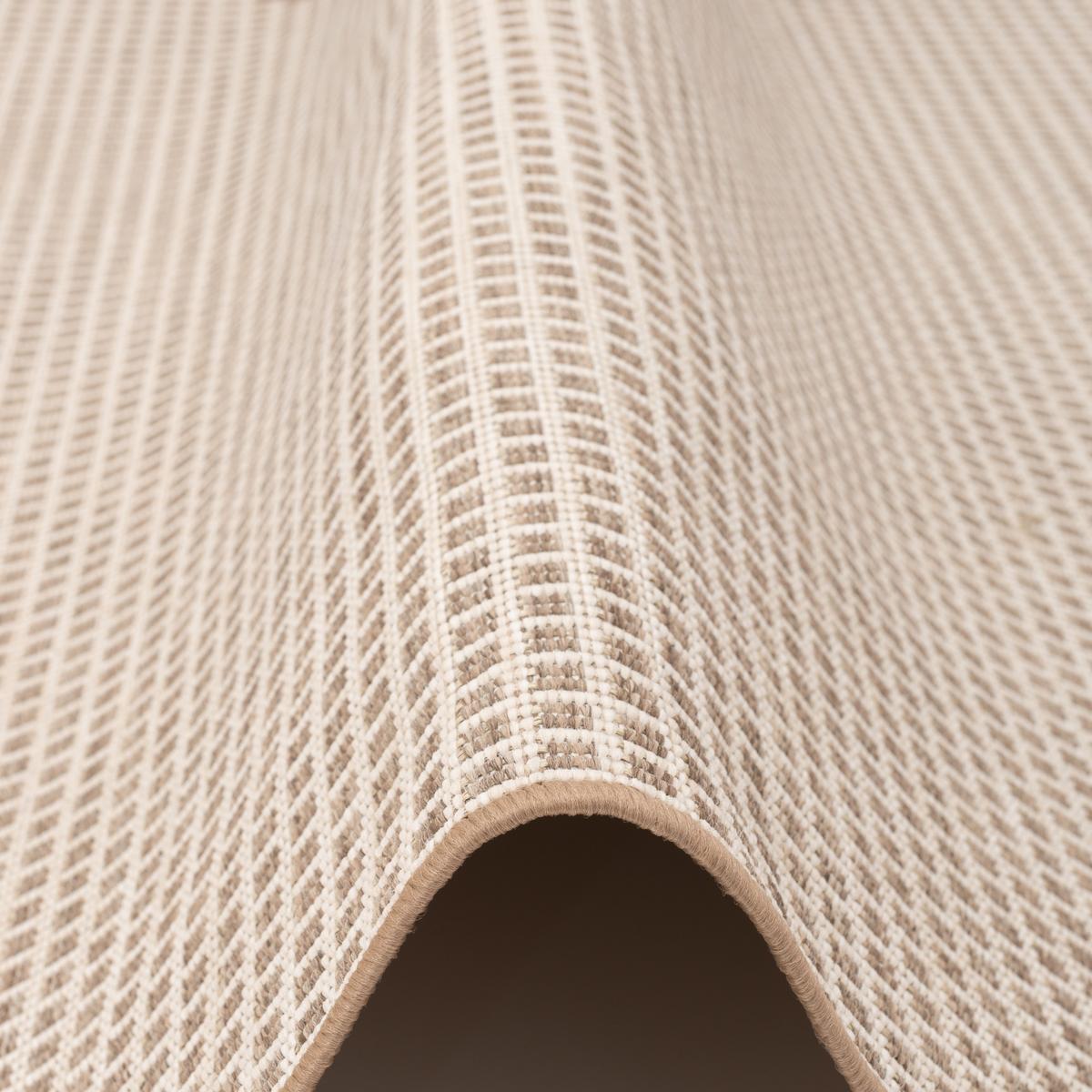 IN & OUTDOOR TEPPICH FLACHGEWEBE OSLO KARO MODERN - Beige, Textil (160/200cm) - Snapstyle