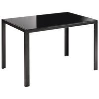 ESSTISCH Schwarz 120/80 cm Sicherheitsglas Lavos - Schwarz, Glas (120/80/75cm) - Beliani