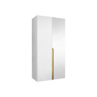 DREHTÜRENSCHRANK Mila II 100 - Goldfarben/Schwarz, Holzwerkstoff/Kunststoff (100/202/52cm) - MIRJAN24
