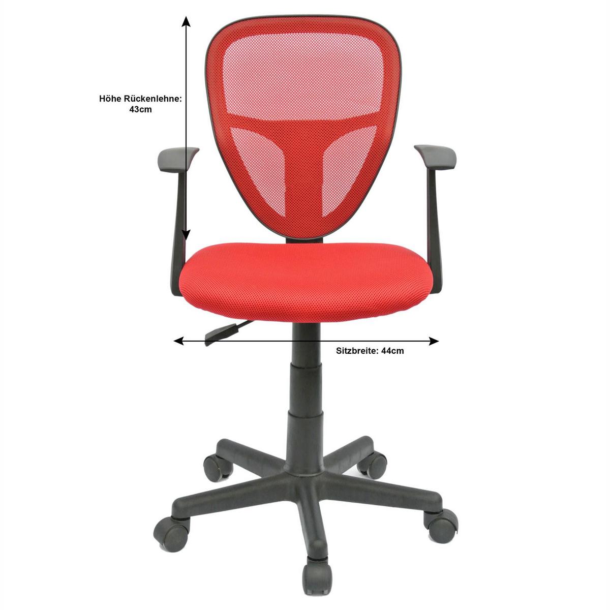 KINDERDREHSTUHL STUDIO rot - Rot, Textil (53/92/52cm) - IDIMEX