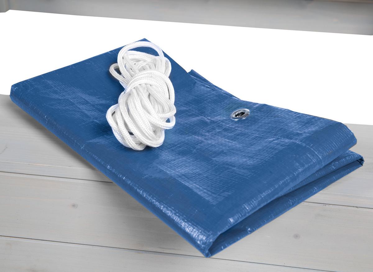 ABDECKPLANE FÜR SANDKÄSTEN blau - Blau, Kunststoff (154/0.5/154cm) - Roba