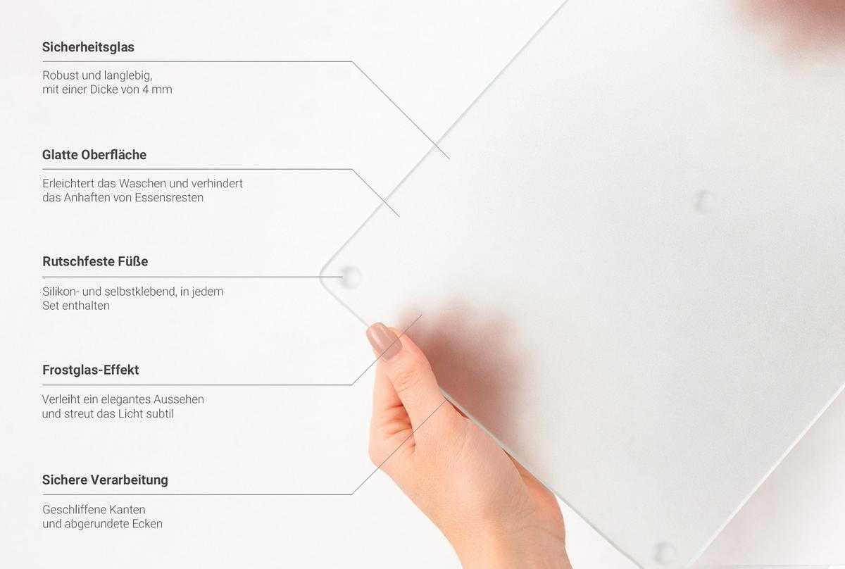 GLASPLATTE Ø40 cm transparent - Transparent, Glas (40/40/0.4cm) - Wallfluent