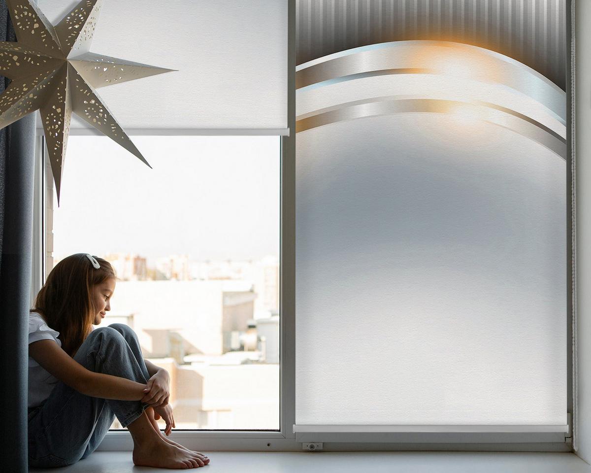 INNENROLLO - Fensterrollo - Rollo - 130x140 cm - Metallabstraktion - Grau, Kunststoff (130/140/0.5cm) - TULUP