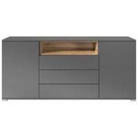 SIDEBOARD Skadu Eiche Natur - Eichefarben, Holzwerkstoff (166.5/75.5/35cm) - Vladon