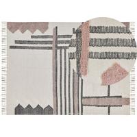 KURZFLOR-TEPPICH Muradiye 230/160 cm - Beige, Textil (160/230cm) - Beliani