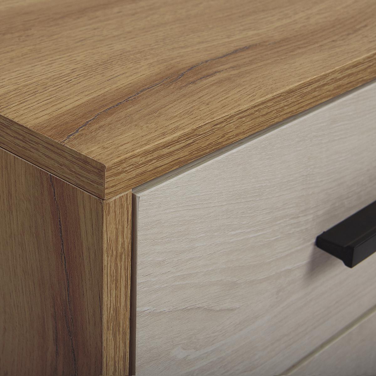 TV-MÖBEL Hellbraun, Weiß FLORIDA 40/120/49 cm - Hellbraun, Holzwerkstoff (120/49/40cm) - Beliani